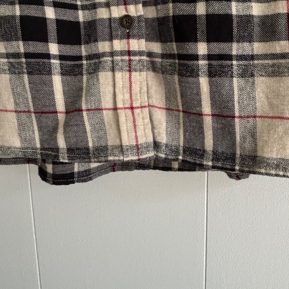 Roots plaid button down soft flannel shirt 100% Cotton size L - Picture 8 of 16